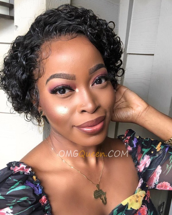 Glueless Short Pixie Cut Natural Curly Bob Lace Wig Affordable Virgin  Bazilian Hair [BMW30]-omgqueen.com