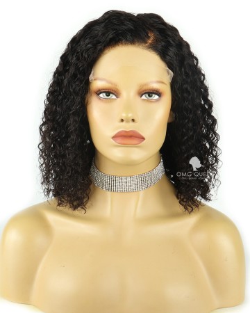 Natural Curly 5X5 HD Lace Closure Glueless HD Lace Bob Wig [SHW02]