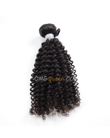 Natural Color Virgin Brazilian Kinky Curl 1pcs Hair Weave/Weft Unprocessed Hair [BHW09]