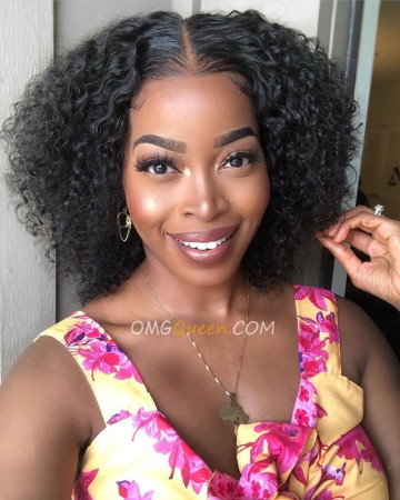 Affordable Glueless Layered Curly 360 Bob Lace Wig Virgin Bazilian Human Hair [BMW26]