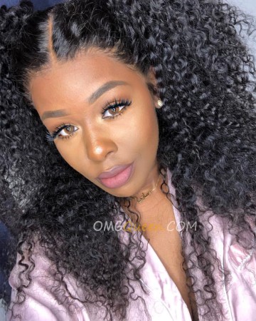 Boss Vivian Pre-plucked Jerry Curly 360 Lace Frontal Wig Affordable Virgin Brazilian Human Hair [BTW09]