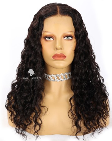 Affordble Deep Wave 13*6in Lace Front Wig Invisible Single Knots Virgin Brazilian Hair[SMW07]
