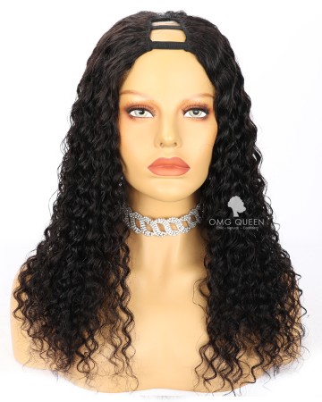 18in Deep Wave Virgin Human Hair U Part Wigs [UPW12]