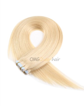 High Quality #613 White Blonde Tape In Hair Extensions DIY DYE Indian Virgin Hair  [ITP01]