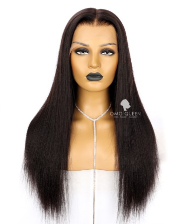 13*6in Lace Front Glueless Invisible Knots Wig Straight Virgin Human Hair [SMW05]