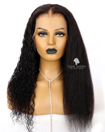 Kinky Curly 13*6in Lace Front Wig Invisible Single Knots Virgin Human Hair Lace Wigs[SMW10]