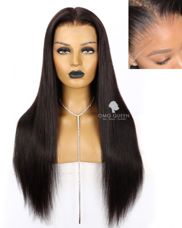 Glueless Silky Straight 13*6in Lace Front Wig Affordable Virgin Human Hair [SMW08]