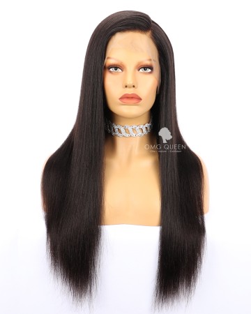 High Quality Hot 180% Density 360 Frontal Wig Malaysian Virgin Light Yaki Affordable Wig  [MTW04]