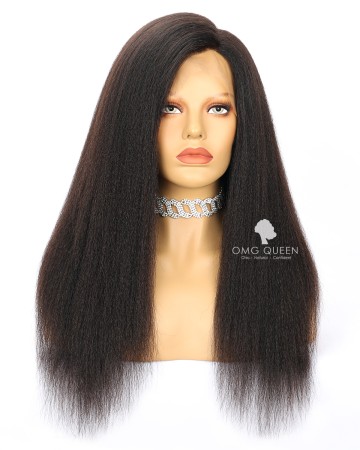 180% Density Kinky Straight 360 Frontal Wig Virgin Brazilian Hair Good Quality Affordable Wig [BTW03]