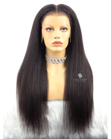 Kinky Edges Coarse Yaki 6in HD Lace Wig Human Hair Wigs[SMW18]