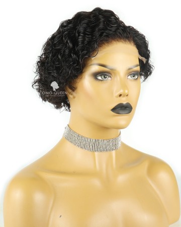 Pixie Cut Curly 5X5 HD Lace Closure Glueless HD Lace Bob Wig [SHW03]