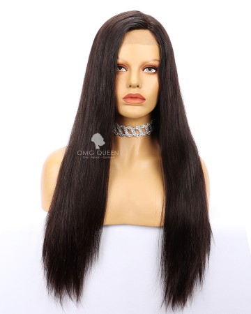 180% Density Kinky Straight 360 Frontal Wig Virgin Brazilian Hair Good Quality Affordable Wig [BTW03]