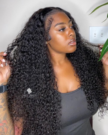 Curly Edges Jerry Curly 6in HD Lace Wig Human Hair Wigs[SMW21]