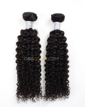 Curly Wave Natural Color Virgin Brazilian 2pcs Hair Weave/Weft Unprocessed Hair [BHW19]