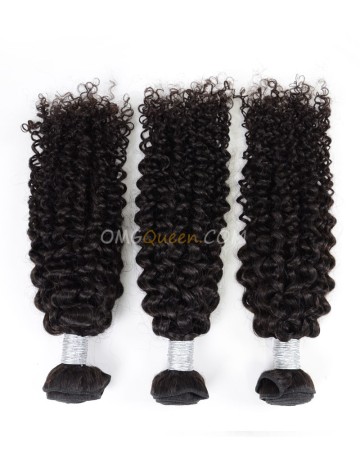 Curly Wave 3pcs Hair Weave/Weft Brazilian Virgin Natural Color Unprocessed Hair [BHW29]