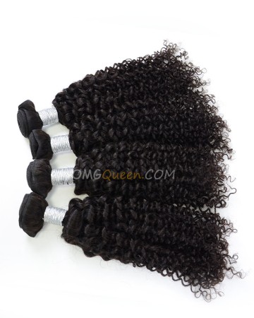 Virgin Brazilian Hair Natural Color Curly Wave 4pcs Hair Weave/Weft Unprocessed Hair [BHW37]