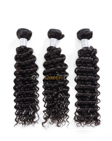 Natural Color Virgin Brazilian 3pcs Deep Wave Hair Weave/Weft Unprocessed Hair [BHW28]