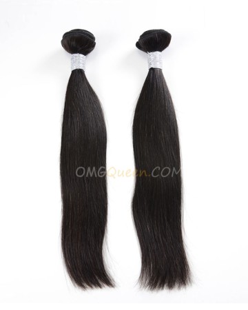 Natural Color Virgin Brazilian Silky Straight 2pcs Hair Weave/Weft Unprocessed Hair [BHW11]
