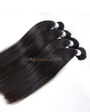 Brazilian Virgin Hair Silky Straight Natural Color 4pcs Hair Weave/Weft Unprocessed Hair [BHW31]