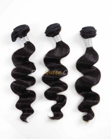 Brazilian Virgin Loose Wave 3pcs Natural Color Hair Weave/Weft Unprocessed Hair [BHW23]