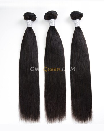 Virgin Brazilian Natural Color Yaki Straight 3pcs Hair Weave/Weft Unprocessed Hair [BHW26]