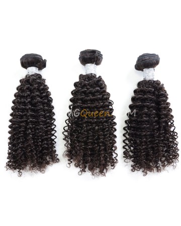 Kinky Curl 3pcs Hair Weave/Weft Virgin Brazilian Natural Color Unprocessed Hair [BHW24]