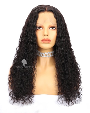 Virgin Brazilian Hair Natural Curly Affordable Lace Front Wigs [BLW07]