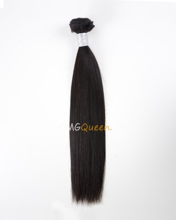 Natural Color Virgin Brazilian Yaki Straight 1pcs Hair Weave/Weft Unprocessed Hair [BHW02]