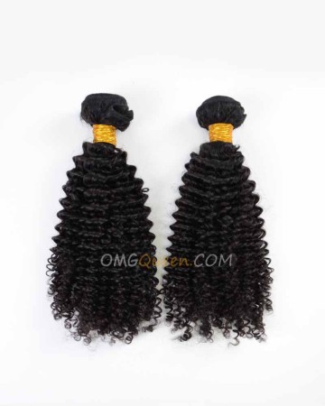 Kinky Curl 2pcs Hair Weave/Weft Natural Color Indian Virgin High Quality Hair [IHW14]