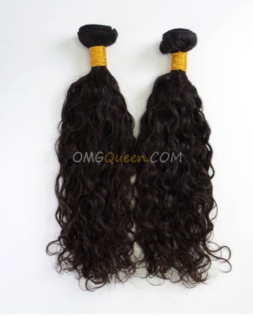 Indian Virgin Natural Color Natural Curly 2pcs Hair Weave/Weft High Quality Hair [IHW17]