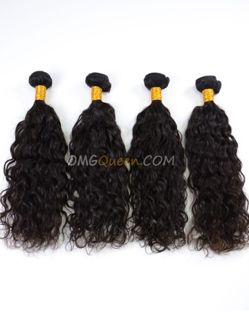 High Quality Indian Virgin Hair Natural Curly Natural Color 4pcs Weave/Weft  [IHW36]