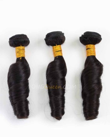 Natural Color Indian Virgin Sprial Curl 3pcs Hair Weave/Weft High Quality Hair [IHW30]