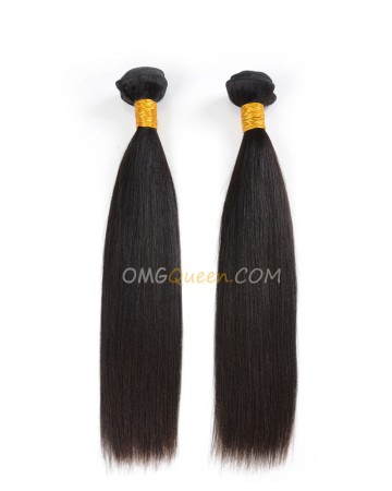 Natural Color Indian Virgin Yaki Straight 2pcs Hair Weave/Weft High Quality Hair [IHW16]