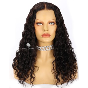 Affordble Deep Wave 13*6in Lace Front Wig Invisible Single Knots Virgin Brazilian Hair[SMW07]