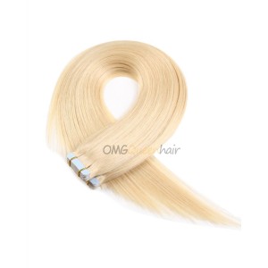 High Quality #613 White Blonde Tape In Hair Extensions DIY DYE Indian Virgin Hair  [ITP01]