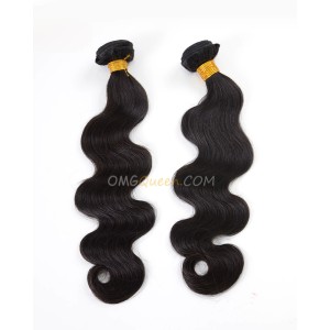 Virgin Indian Body Wave 2pcs Natural Color Hair Weave/Weft High Quality Hair [IHW12]