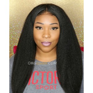 Virgin Brazilian Hair Kinky Straight Lace Front Wigs Unprocessed Hair [BLW06]