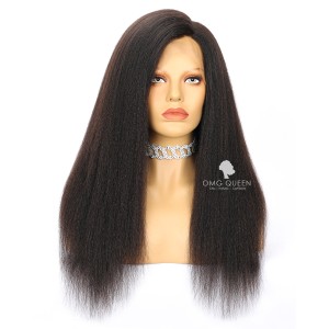 180% Density Kinky Straight 360 Frontal Wig Virgin Brazilian Hair Good Quality Affordable Wig [BTW03]