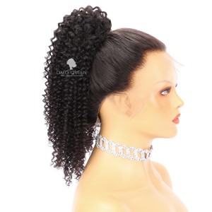Virgin Human Hair Kinky Curly Drawstring Ponytail (3C/4A) [PN02]