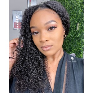 Super Easy Kinky Curly Human Hair U Part Wigs [UPW01]