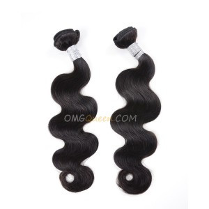 Natural Color Brazilian Virgin Body Wave 2pcs Hair Weave/Weft Unprocessed Hair [BHW12]