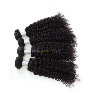 Virgin Brazilian Hair Natural Color Curly Wave 4pcs Hair Weave/Weft Unprocessed Hair [BHW37]