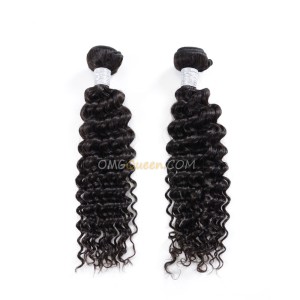 Natural Color Deep Wave 2pcs Hair Weave/Weft Virgin Brazilian Unprocessed Hair [BHW18]