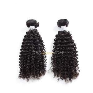 Natural Color Kinky Curl 2pcs Virgin Brazilian Hair Weave/Weft Unprocessed Hair [BHW14]
