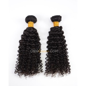 Natural Color Curly Wave Virgin Indian 2pcs Hair Weave/Weft High Quality Hair [IHW19]