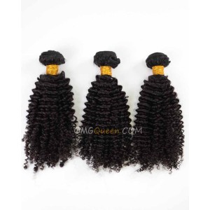 Natural Color Kinky Curl 3pcs Hair Weave/Weft Indian Virgin High Quality Hair [IHW24]