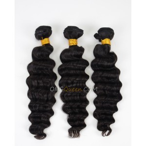 Indian Virgin Milan Curl Natural Color 3pcs Hair Weave/Weft High Quality Hair [IHW23]