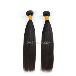 Natural Color Indian Virgin Yaki Straight 2pcs Hair Weave/Weft High Quality Hair [IHW16]