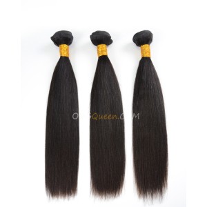 Natural Color Indian Virgin Yaki Straight 3pcs Hair Weave/Weft High Quality Hair [IHW26]