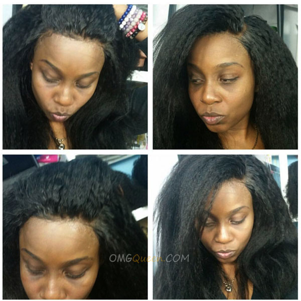 Kinky Straight One Pre Plucked 360 Lace Frontal With 2pcs Hair